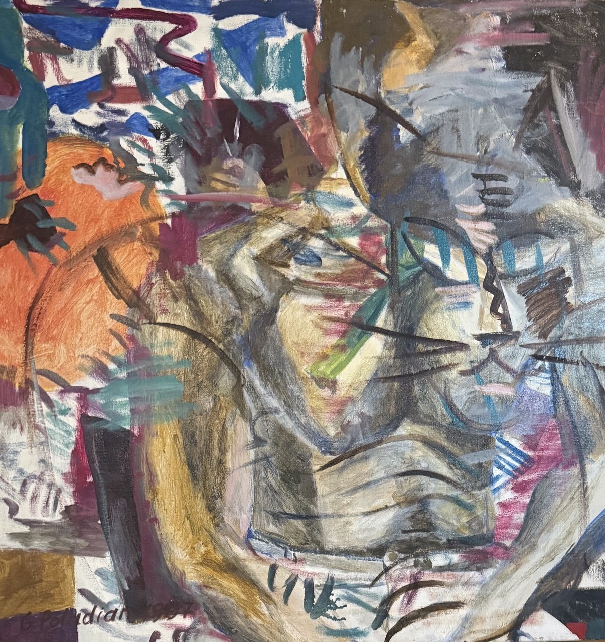 Cat — 1997 — 30 × 30 in — Oil on canvas