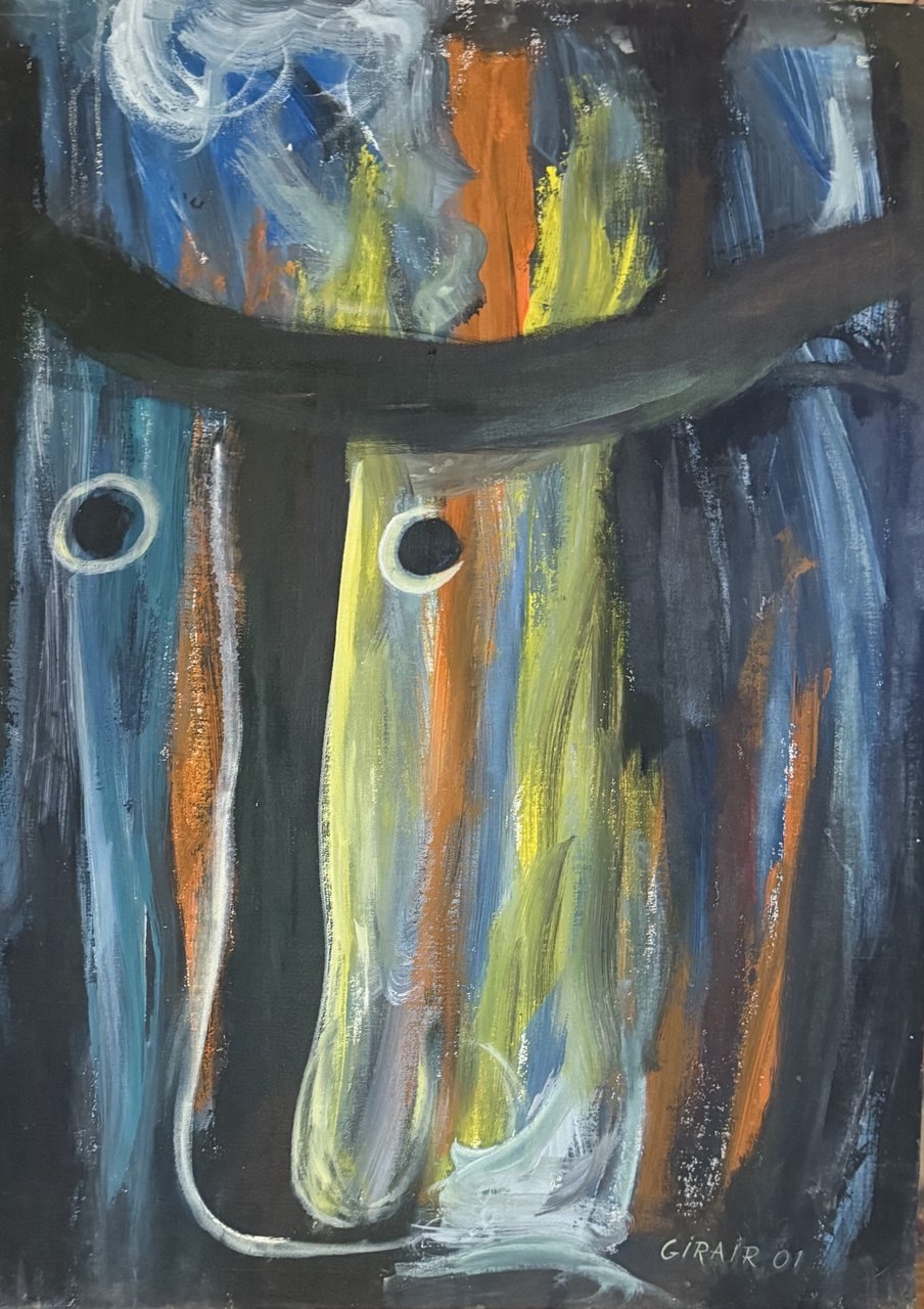 Abstract Man — 24 × 30 in — Oil on cardboard