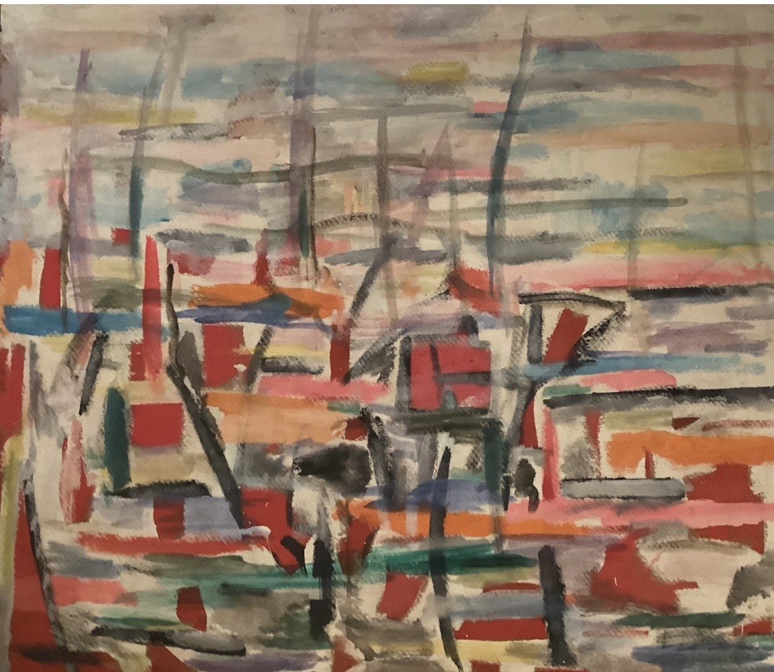 City — 2008 — 38 × 34 in — Oil and acrylic on board