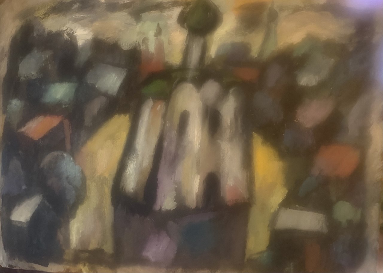 Russian Church — 1971 — Dimensions unknown — Oil on cardboard