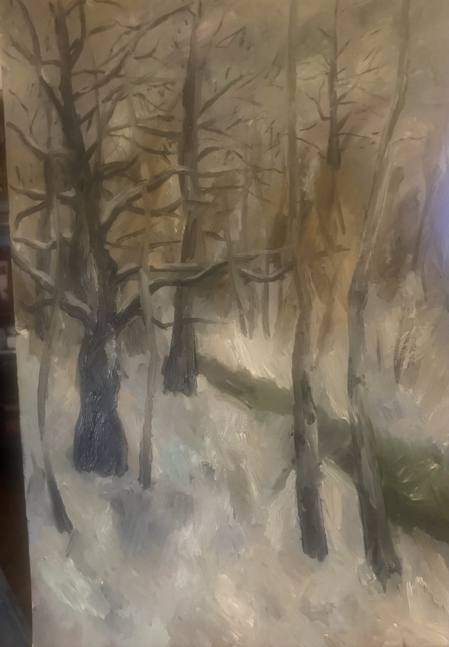 Winter — 1974 — 19 × 28 in — Oil on canvas