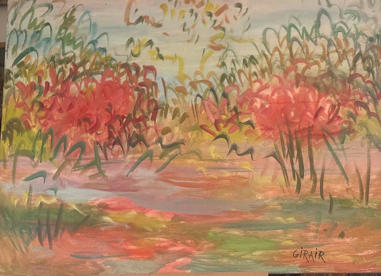 Red Bushes — 2003 — 30 × 40 in — Oil on canvas