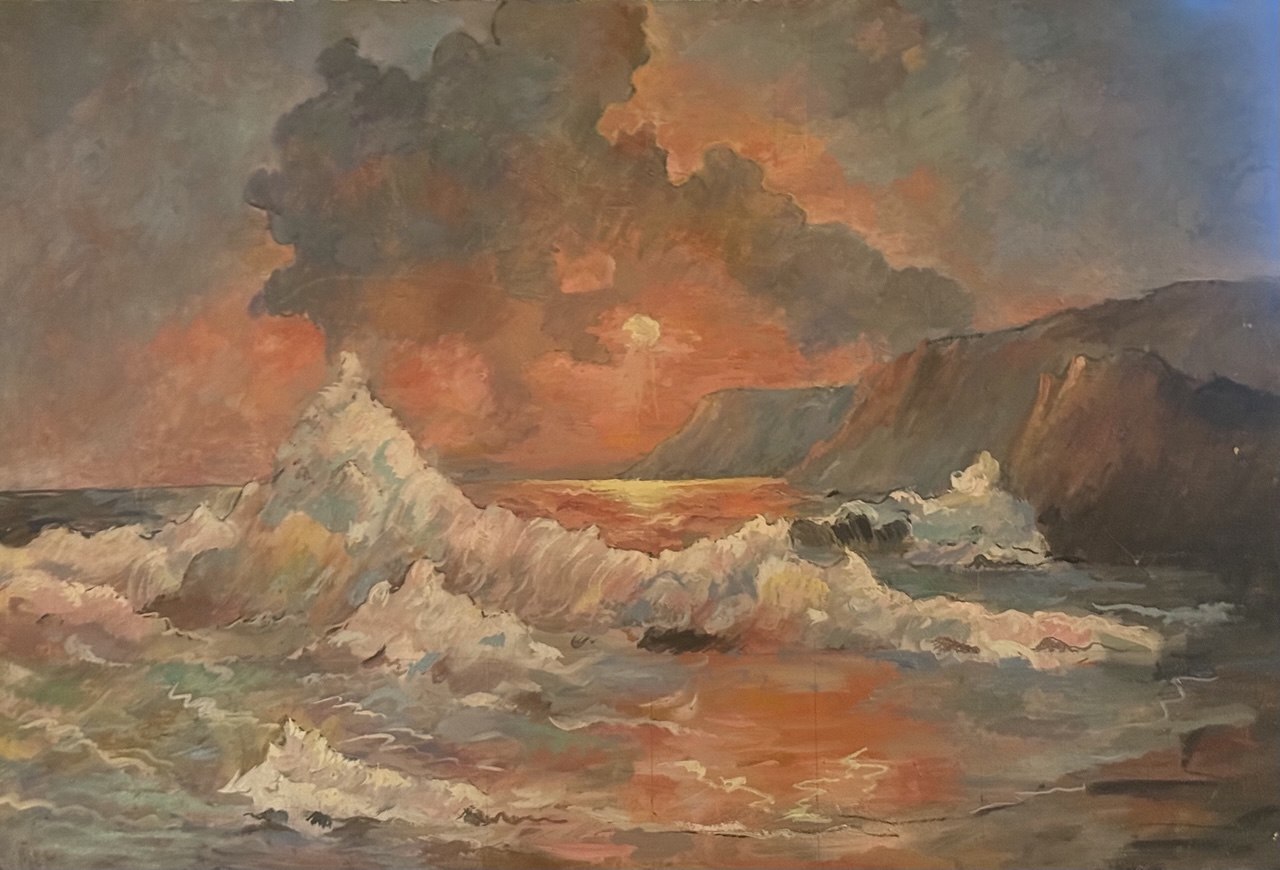 Ocean Sunset — Undated — 24 × 36 in — Oil on canvas