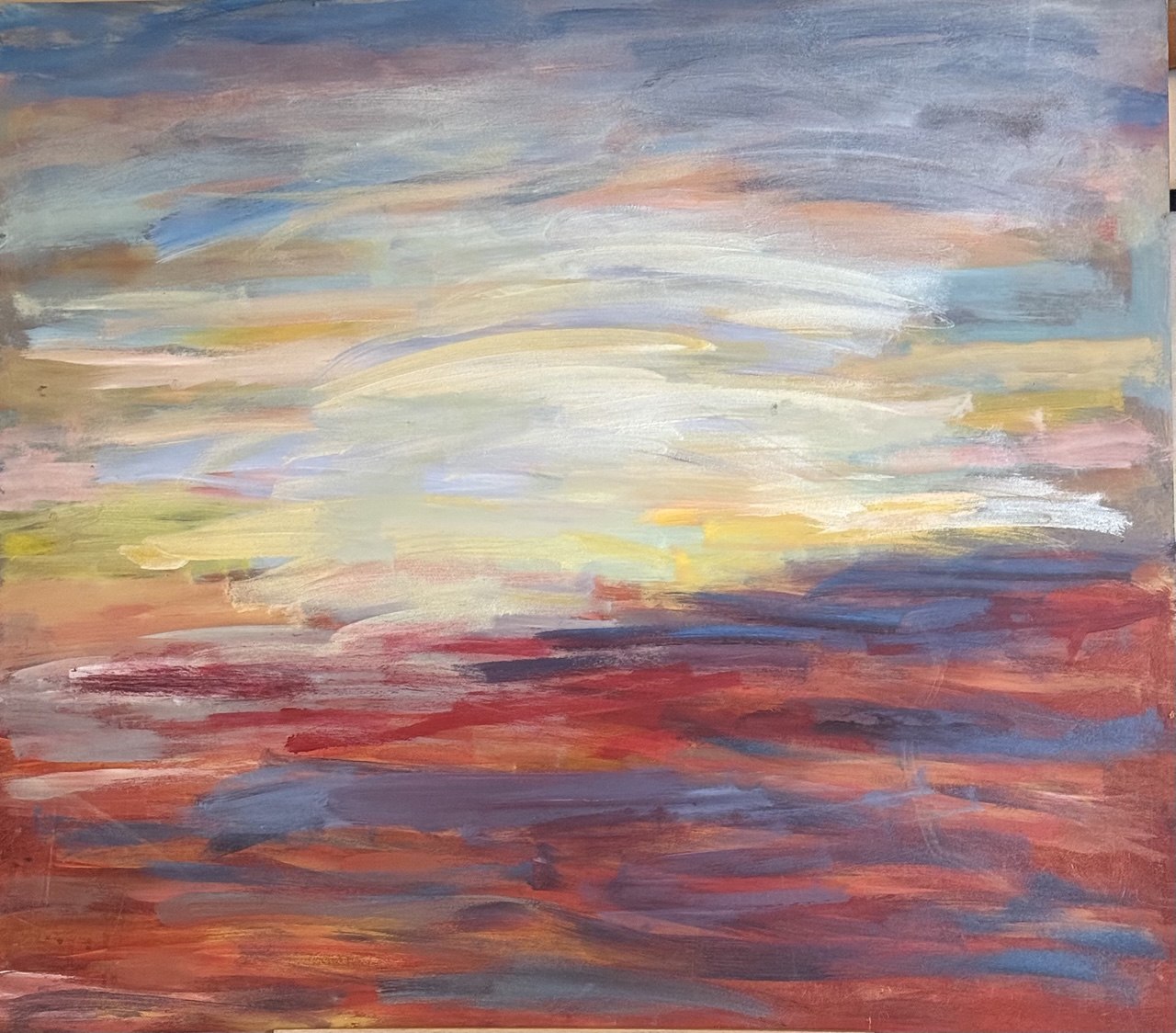 Skylight No. 1 — 2004 — 31 × 35 in — Oil on cardboard