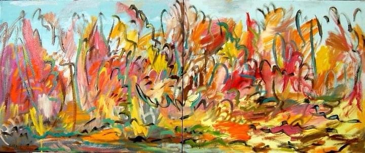 Fall (Diptych) — Undated — 24 × 30 in — Oil on canvas