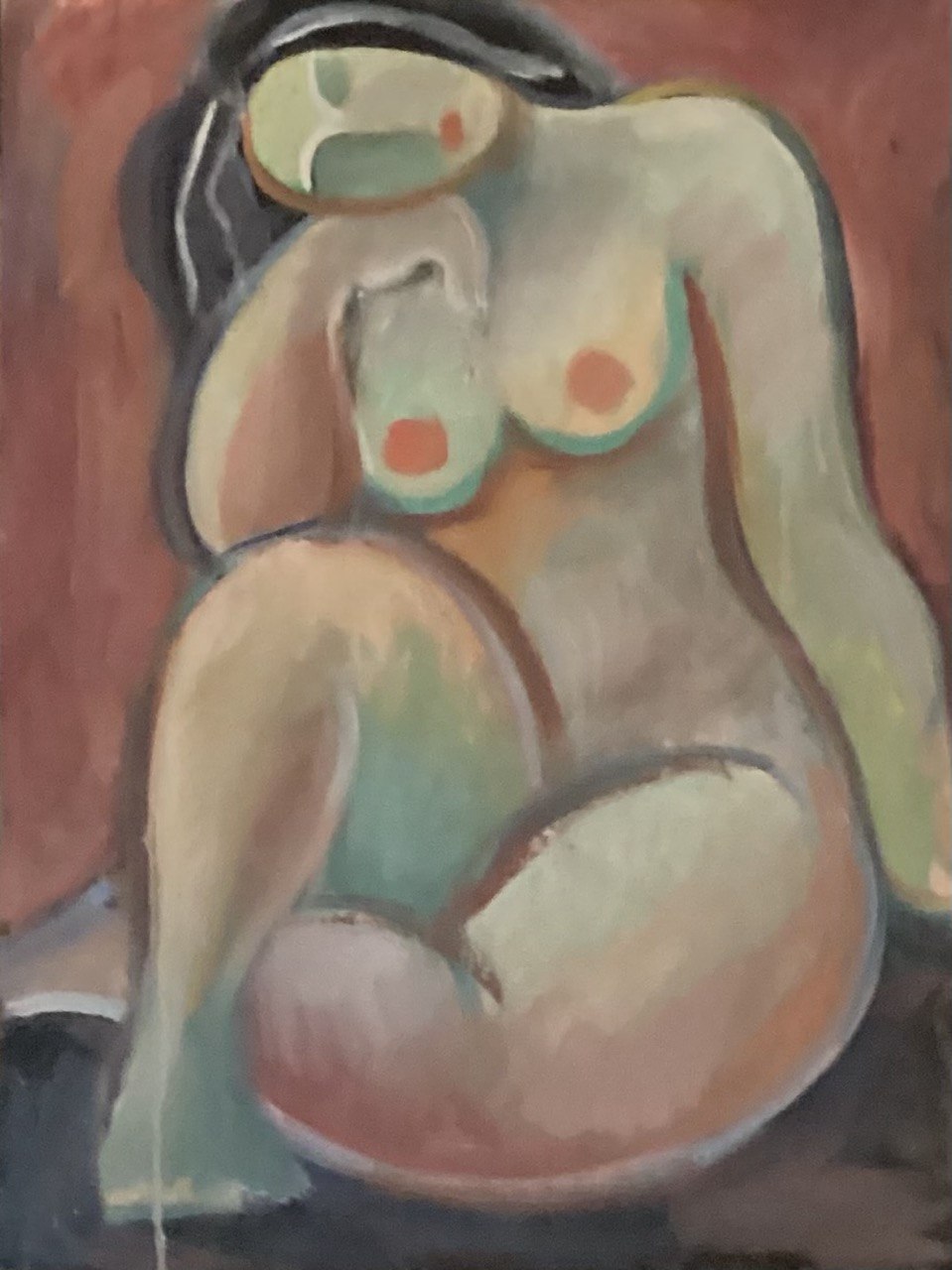 Nude — 2000 — 18 × 24 in — Oil on cardboard
