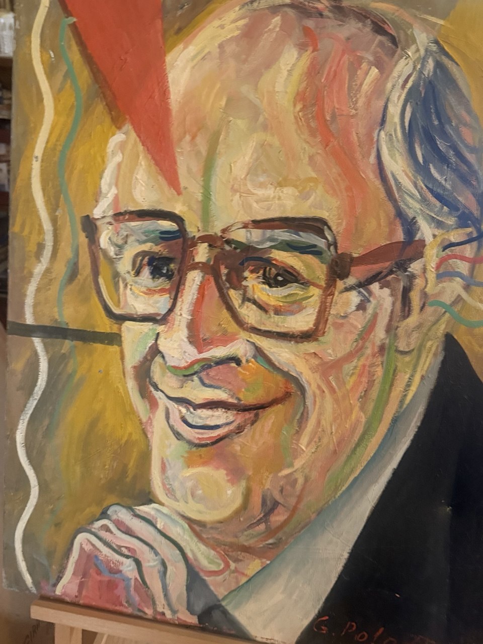 Rostropovich — 1990 — 24 × 20 in — Oil on canvas
