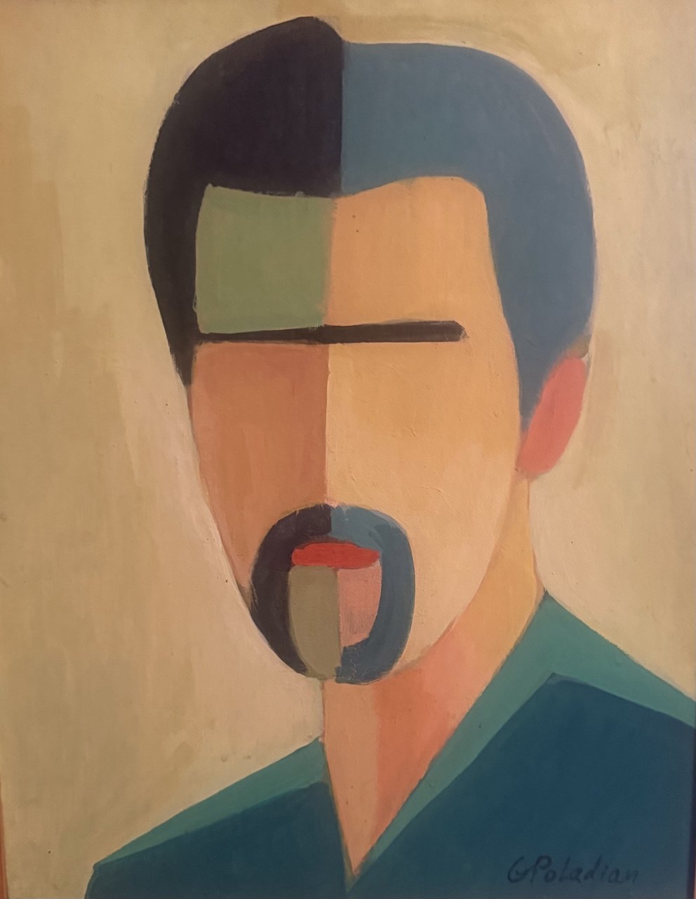 Self-Portrait — 1990 — 16 × 20 in — Oil on canvas